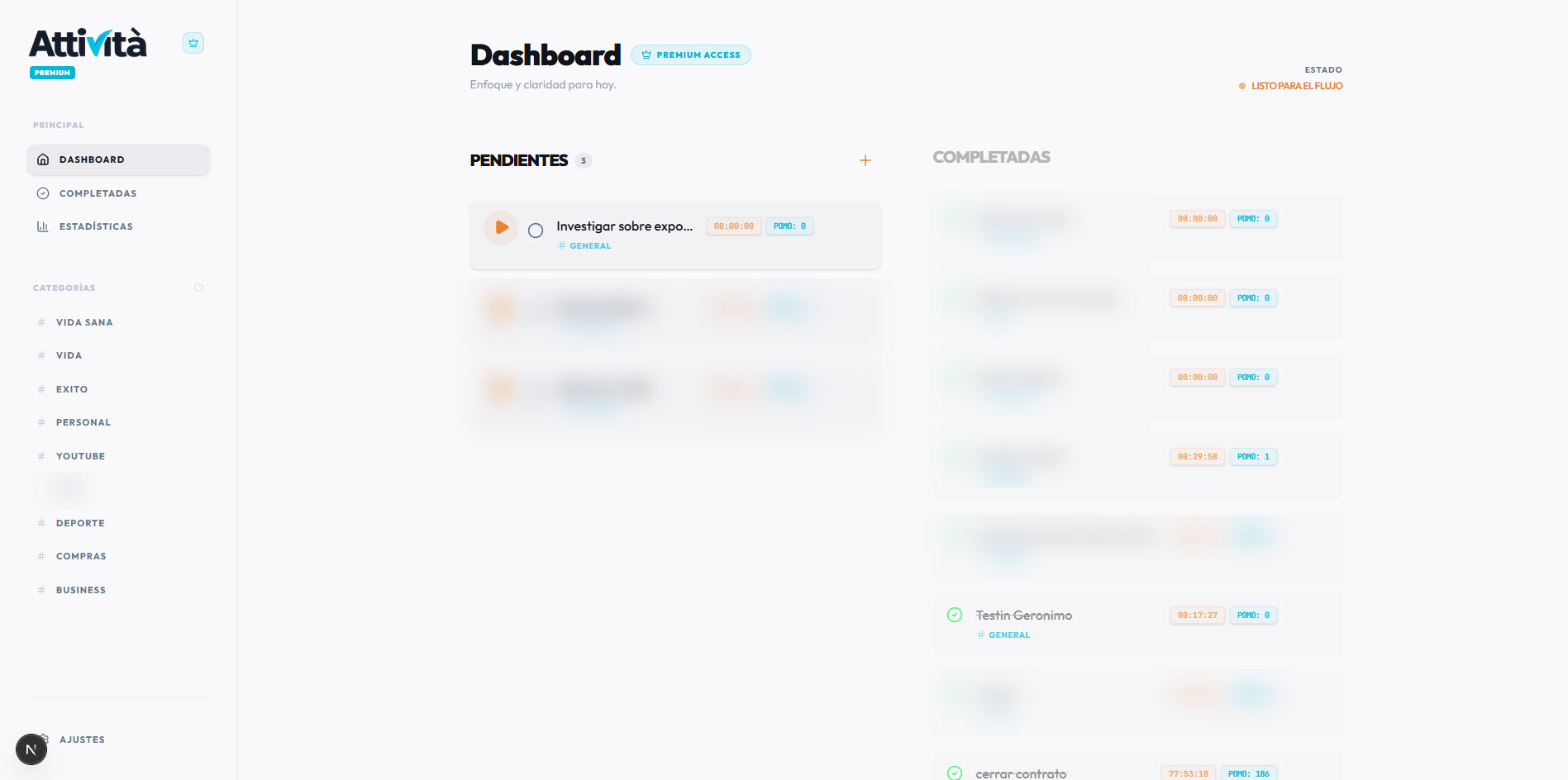 Attività Dashboard